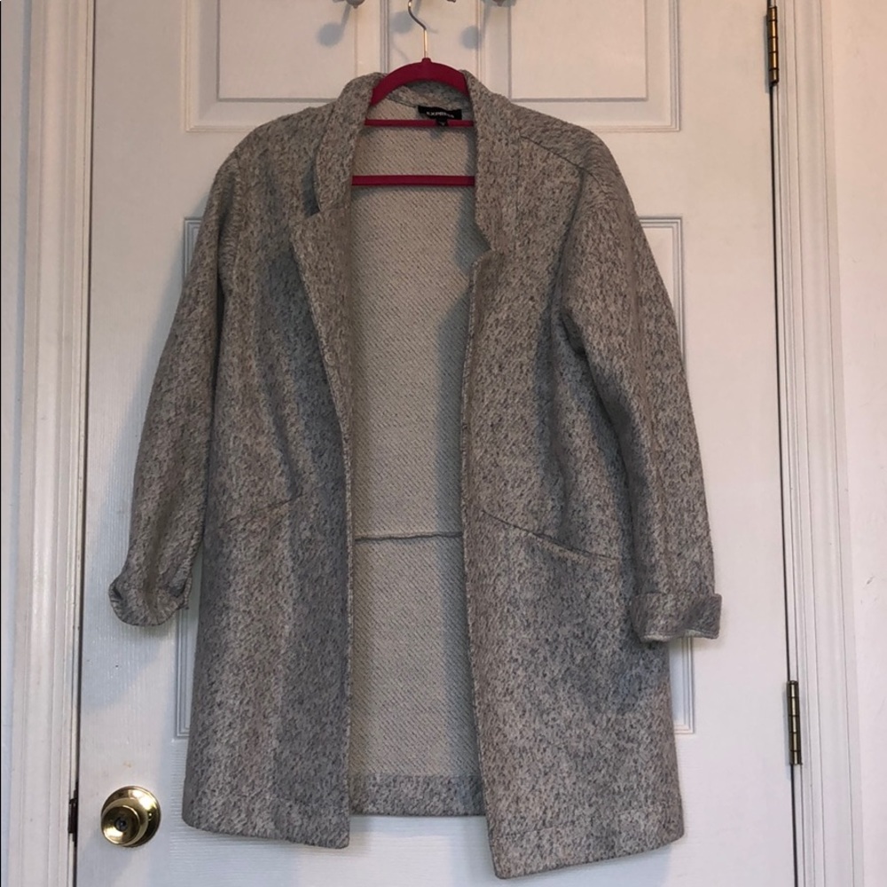 Express women’s light grey peacoat/jacket